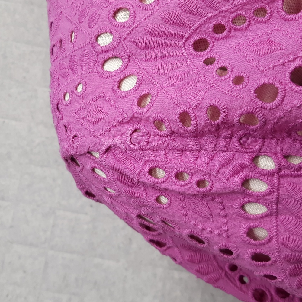 Chico's Magenta Open Eyelet Blouse - Picture 3 of 7
